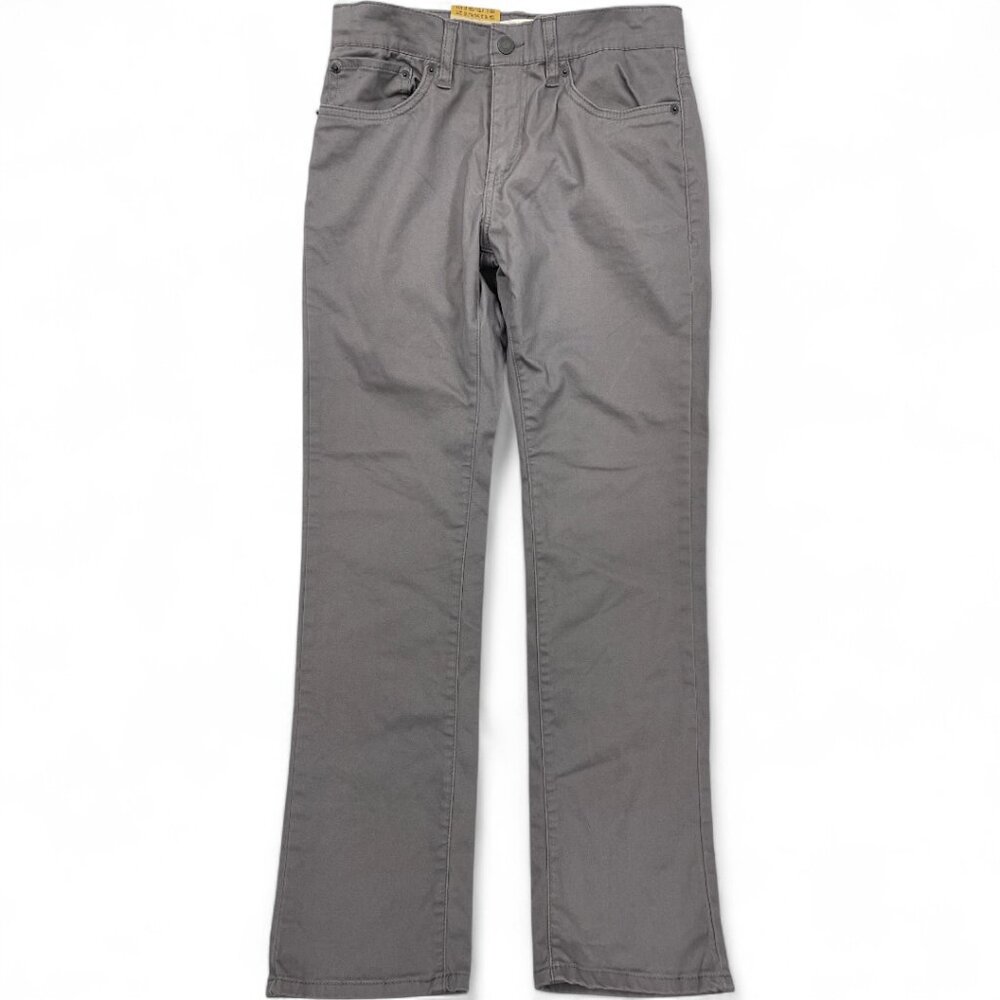 Levi’s Slim Fit Tapered Leg Gray Boys Pants Jeans 16 Reg 28x28 NEW